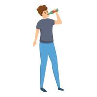 ícone de bebida de cerveja de hábito, estilo de desenho animado vetor