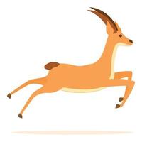 ícone de gazela selvagem, estilo cartoon vetor