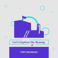 vamos explorar a beleza do forte matanzas augustine marcos nacionais dos eua vetor