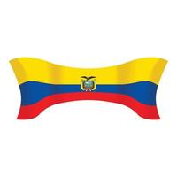 vetor de desenhos animados de ícone de bandeira patriótica. viagem ao equador