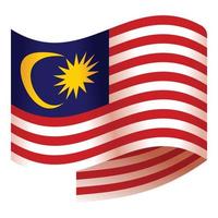 vetor de desenhos animados do ícone do país asiático. dia da Bandeira