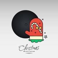 cartão de feliz natal com design criativo e vetor de fundo claro