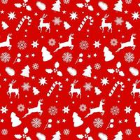 design de plano de fundo padrão de natal decorativo vetor