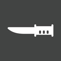 ícone invertido de glifo de canivete vetor