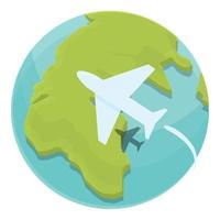 vetor de desenho animado do ícone de viagem global. Globo Mundial