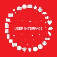 modelo de vetor infográfico de conjunto de ícones de interface do usuário