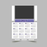 modelo de design de calendário de parede 2023 vetor