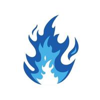 ícone de gás. chama Azul. ícone de fogo no fundo branco. ilustração vetorial vetor