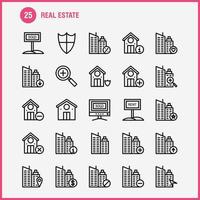 pacote de ícones de linha imobiliária para designers e desenvolvedores ícones de imóveis ajudam informações de casa em casa vetor de imóveis