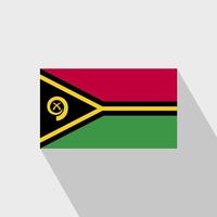 vetor de design de longa sombra de bandeira de vanuatu