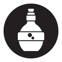 ícone de garrafa de poção de mana mágica redonda para aplicativos ou sites vetor