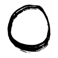 ilustração oval de destaque mão desenhada. clipart de quadro de marcador. círculo de rabiscos de tinta. elemento único vetor