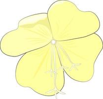 flor amarela isolada no branco vetor
