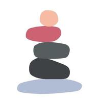 pedras de equilíbrio para spa. conceito zen de concentração. ilustração simples vetor