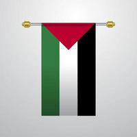 bandeira pendurada na palestina vetor