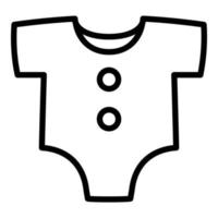 ícone de camisa de bebê, estilo de estrutura de tópicos vetor