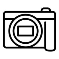 ícone da câmera dslr, estilo de estrutura de tópicos vetor