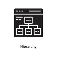 hierarquia ilustração em vetor ícone sólido design. símbolo de computação em nuvem no arquivo eps 10 de fundo branco