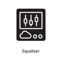 ilustração em vetor equalizador ícone sólido design. símbolo de computação em nuvem no arquivo eps 10 de fundo branco