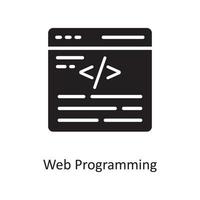 ilustração de design de ícone sólido do vetor de programação web. símbolo de computação em nuvem no arquivo eps 10 de fundo branco
