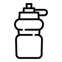 ícone de garrafa de nutrição esportiva, estilo de estrutura de tópicos vetor