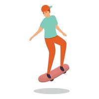 ícone de skate infantil, estilo cartoon vetor