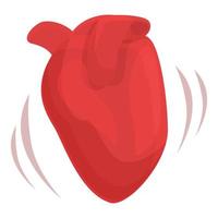 vetor de desenho de ícone de batida de coração. doença da dor