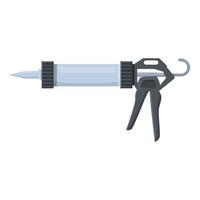 ícone de arma de calafetagem de silicone de aço, estilo cartoon vetor