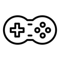 ícone de joystick de jogos, estilo de estrutura de tópicos vetor