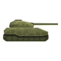 vetor de desenhos animados de ícone de tanque armado. exército militar