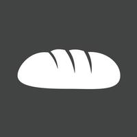 ícone invertido de glifo de pão vetor