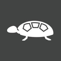 glifo de tartaruga ícone invertido vetor