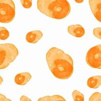mancha de aquarela digital abstrata laranja sem costura padrão vetor