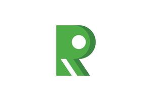 logotipo abstrato da letra r vetor