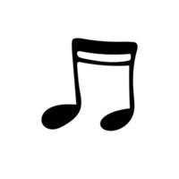 modelo de logotipo de elemento de design de vetor de ícone de música de notas
