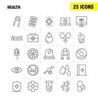 ícone da linha de saúde para impressão na web e kit uxui móvel, como tablet médico, medicina hospitalar, saúde médica, paciente, pictograma, vetor de pacote