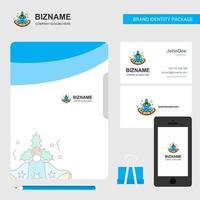 capa de arquivo de logotipo de negócios de sinos cartão de visita e ilustração em vetor de design de aplicativo móvel