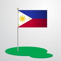 mastro de bandeira filipinas vetor