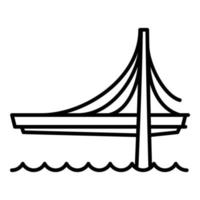 ícone da ponte rodoviária, estilo de estrutura de tópicos vetor