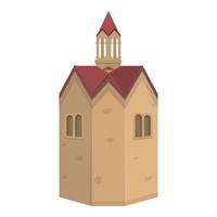 vetor de desenhos animados do ícone de construção de igreja. viagem nacional