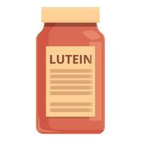 vetor de desenhos animados de ícone de suplemento de luteína. vitamina alimentar