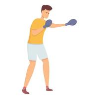 vetor de desenhos animados de ícone de redução de estresse de boxe. estilo de vida corporal