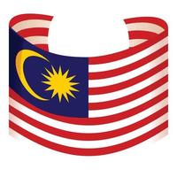 vetor de desenhos animados do ícone do estado da malásia. dia da Bandeira