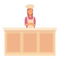 vetor de desenhos animados de ícone de lição de cozinha. comida online