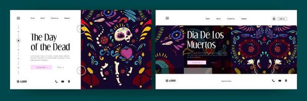 bandeiras do dia de los muertos, dia dos mortos no méxico vetor