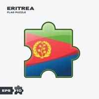 quebra-cabeça da bandeira da eritreia vetor