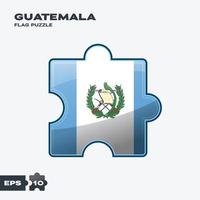 quebra-cabeça da bandeira da guatemala vetor