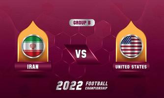 qatar futebol copa do mundo de futebol 2022 irã x estados unidos jogo vetor