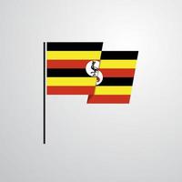 vetor de design de bandeira de uganda