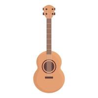 vetor de desenhos animados de ícone de ukulele de madeira. violão